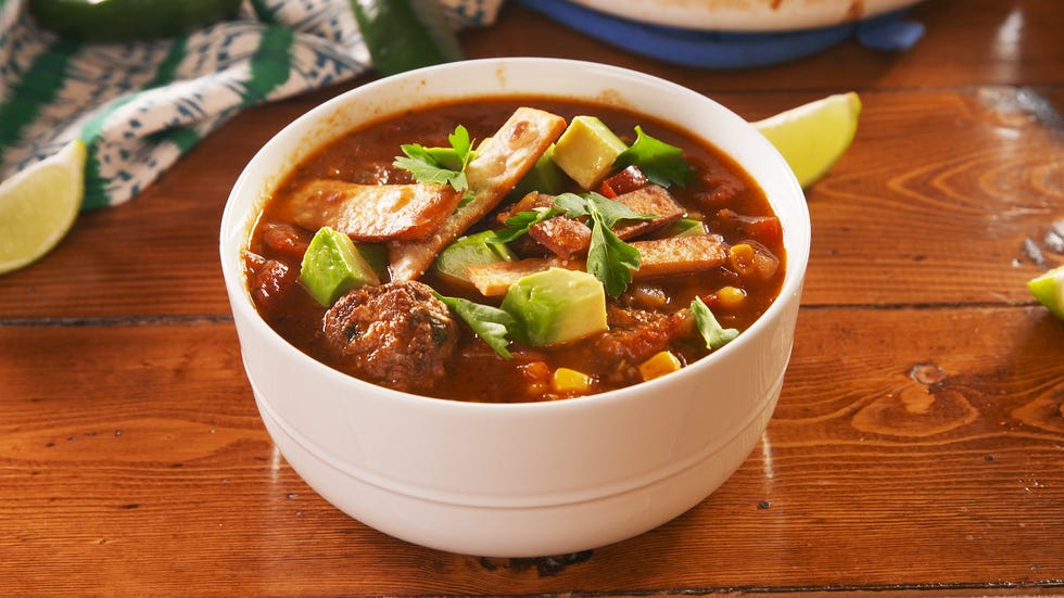 Tex-Mex Meatball Soup - Delish.com