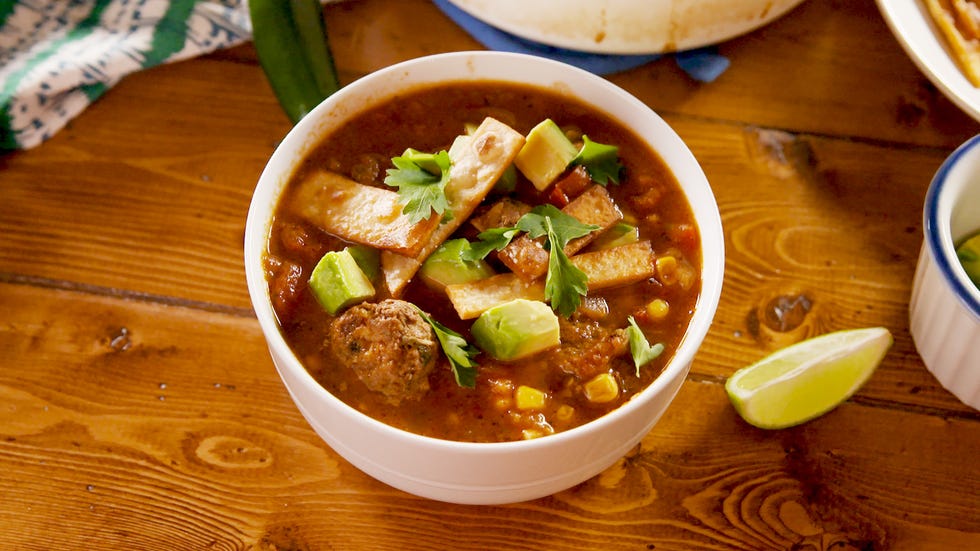 Tex-Mex Meatball Soup - Delish.com