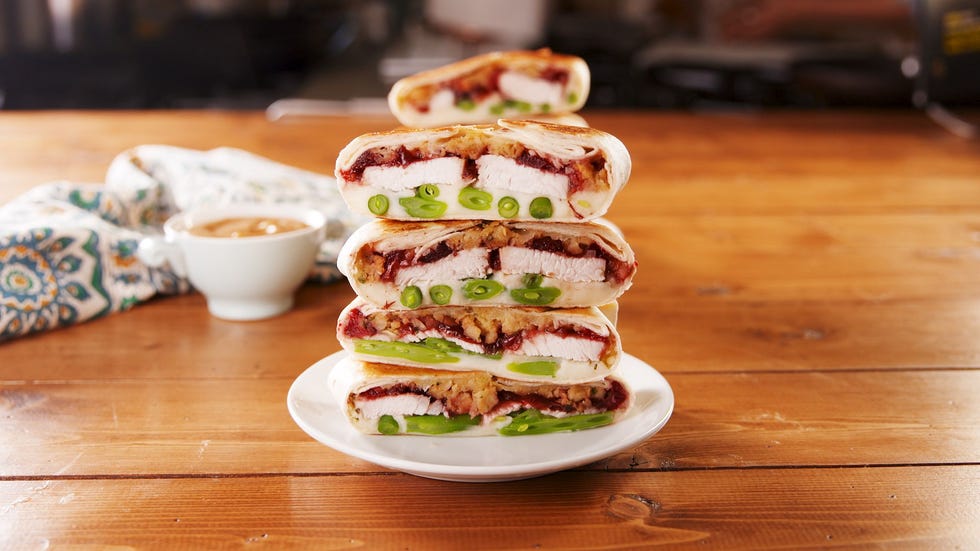 cruchwrap made with thanksgiving leftovers