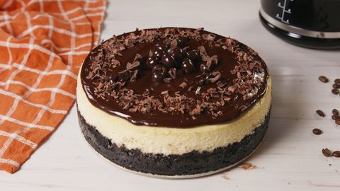 preview for Triple Coffee Cheesecake | Delish + Krups