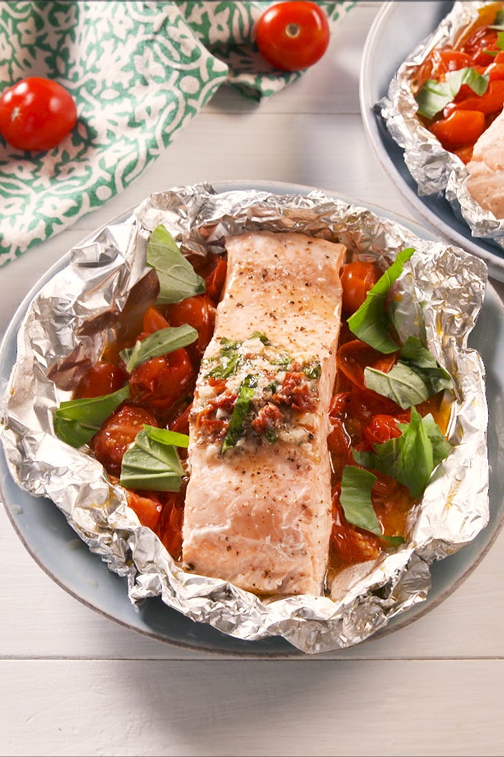 tuscan butter salmon foil packs