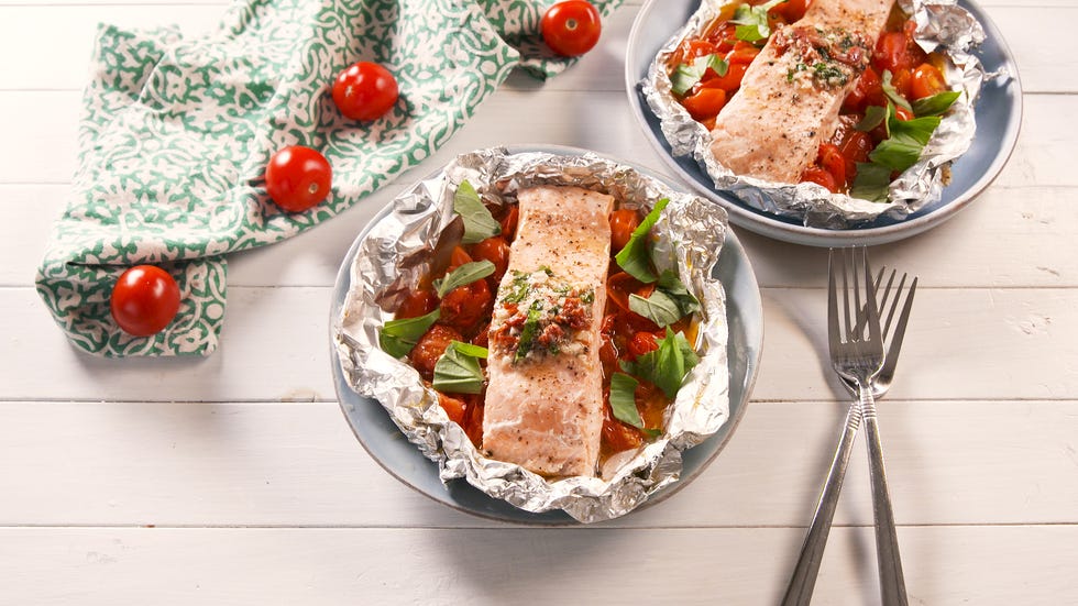 tuscan butter salmon foil packs