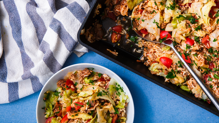 Video player poster image preview for Unstuffed Cabbage Casserole Will Comfort Your Soul
