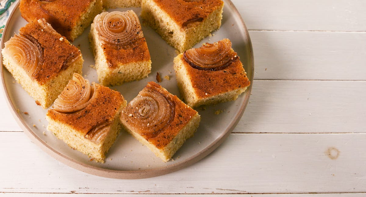Video player poster image preview for We Could Eat The Entire Skillet Of This French Onion Cornbread