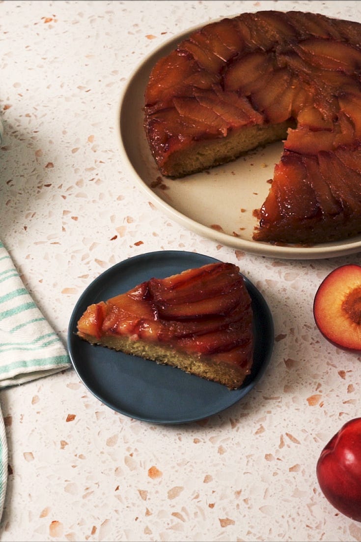 upside down plum cake