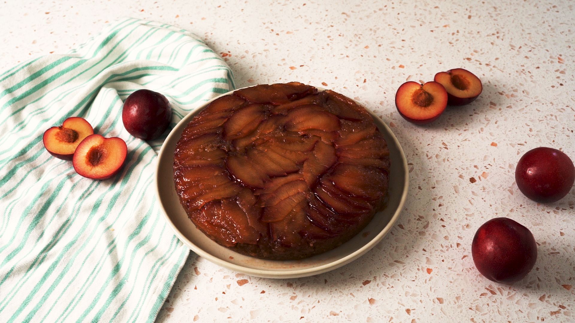 For Love of the Table: Individual Plum Upside Down Cakes