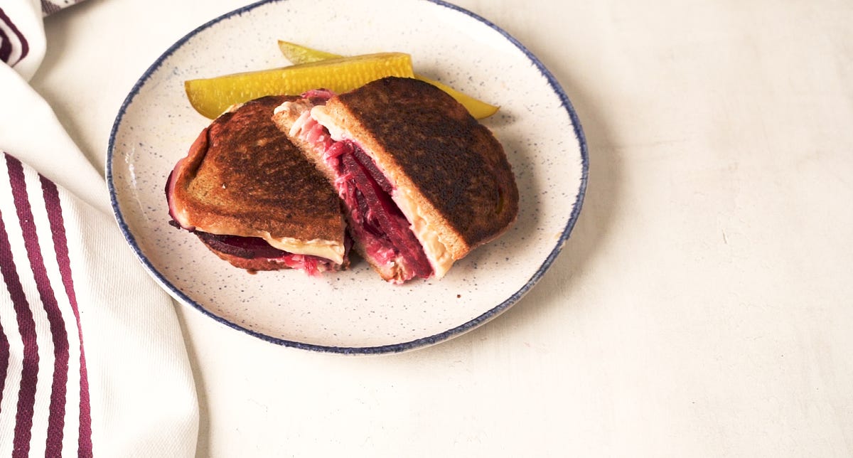 Video player poster image preview for Vegetarian Beet Reubens Are Amazing