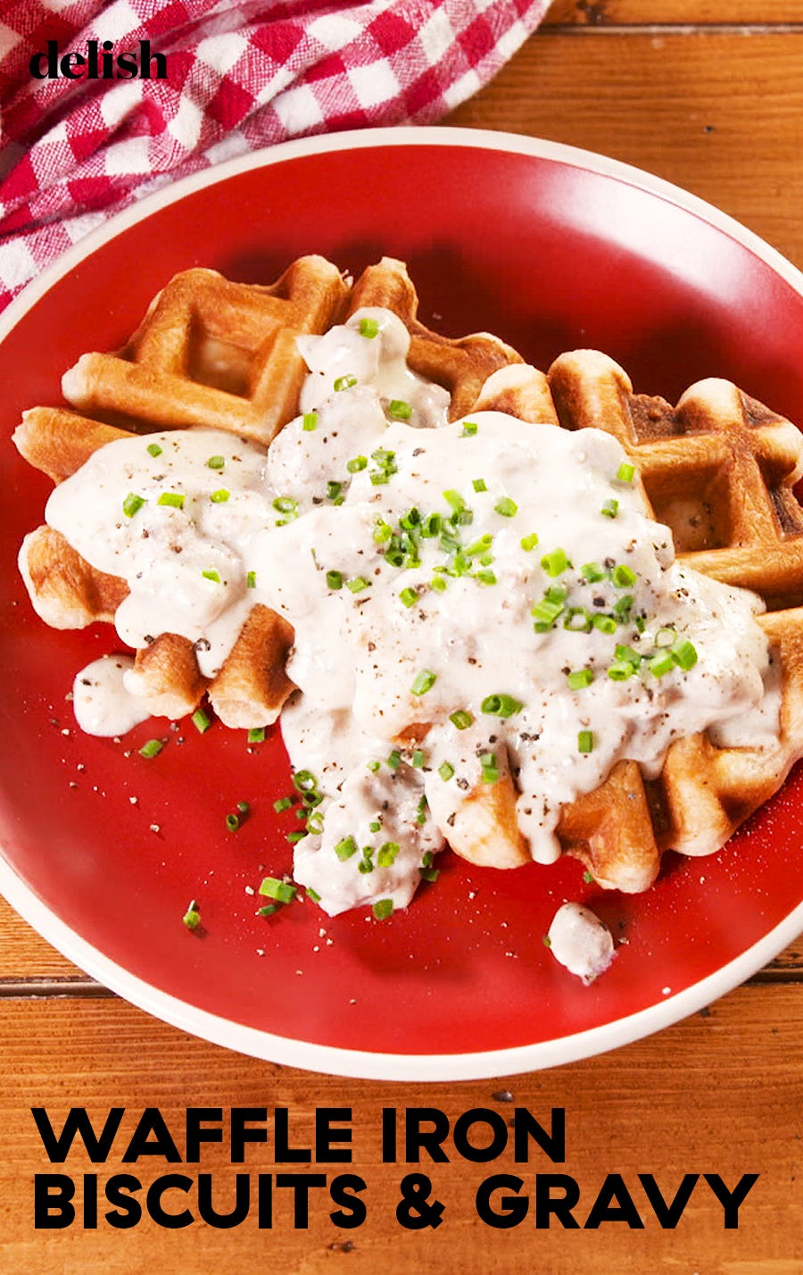 waffle iron biscuits  gravy