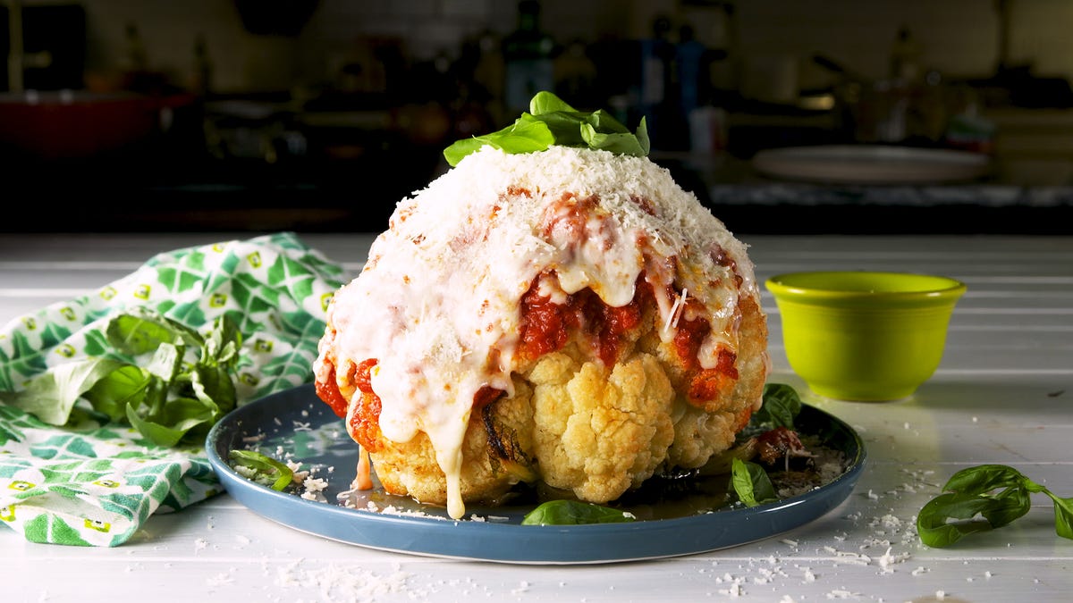 preview for Whole Roasted Cauliflower Parmesan Is The Best Cauliflower We've Ever Had