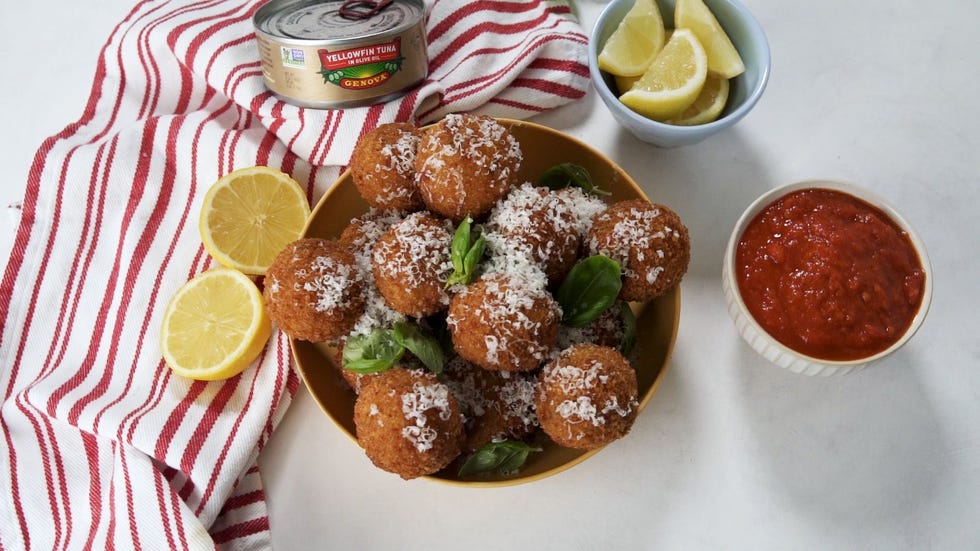cheesy tuna arancini