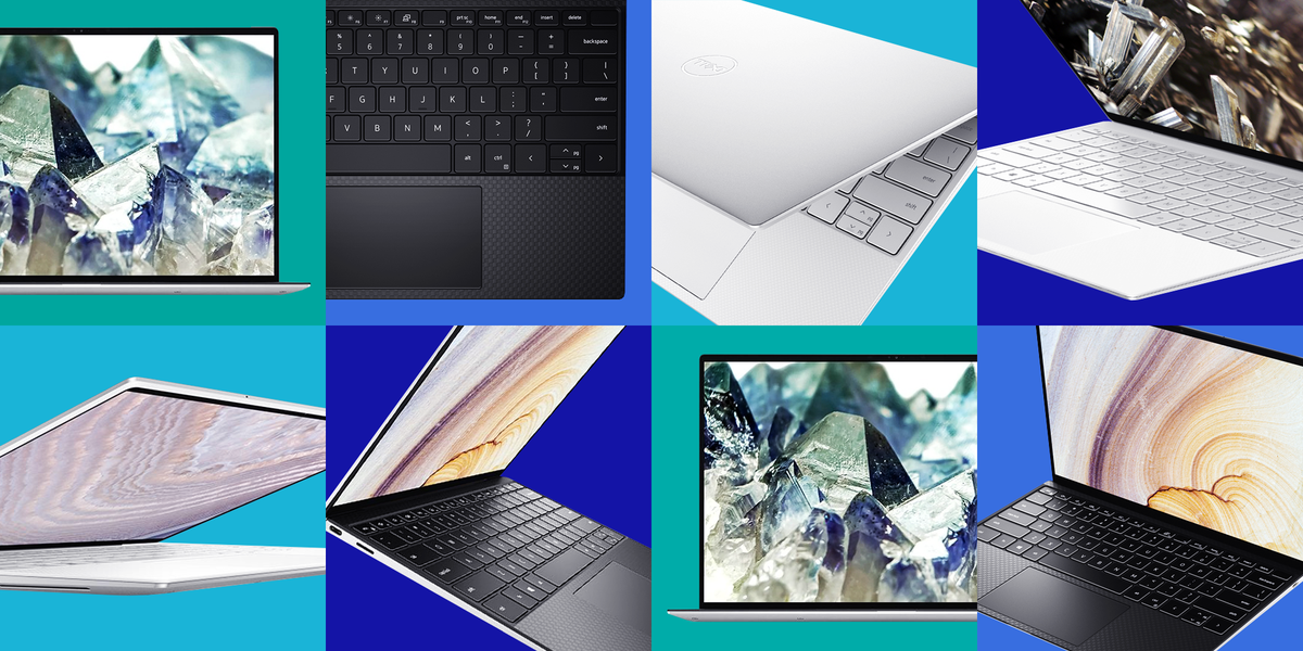collage of angles of dell xps 13 laptop