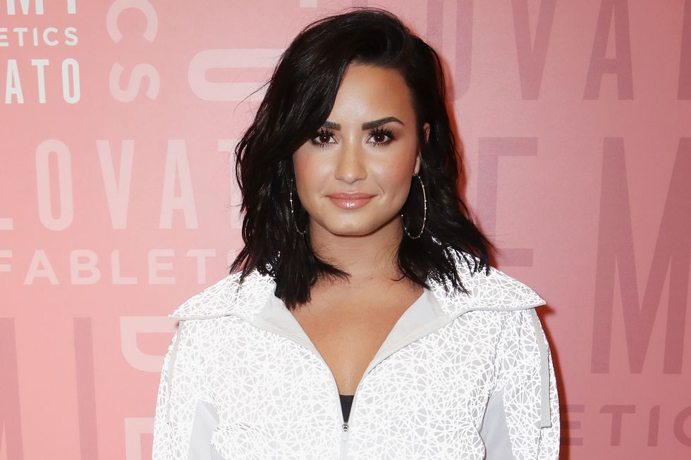 demi lovato visits fabletics at the village at westfield topanga