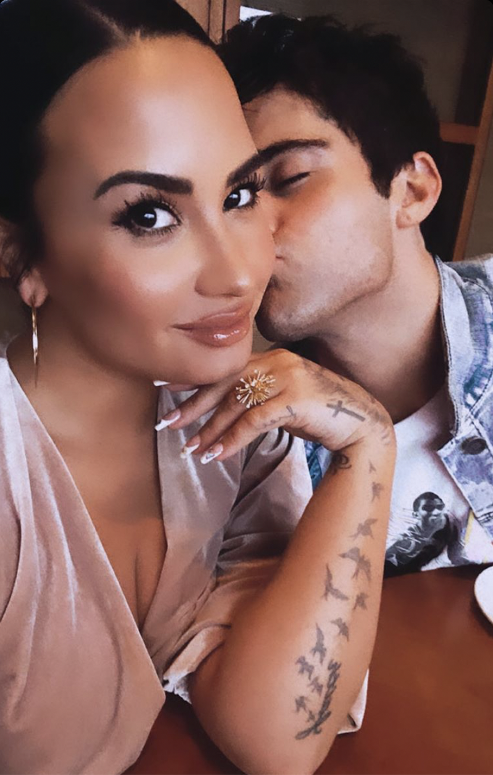 Demi Lovato Wears Sexy Dress For Date Night With Fiancé Max Ehrich