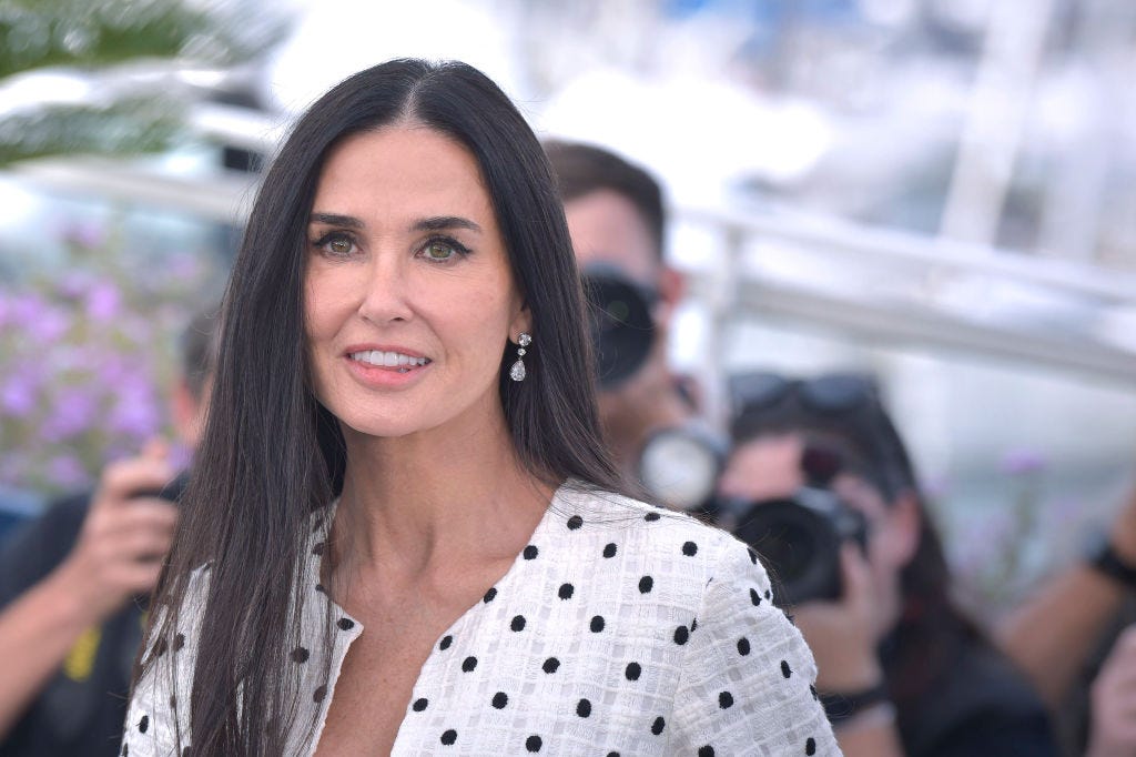 Demi Moore looks unreal in monochrome sculptural gown at Cannes Film Festival