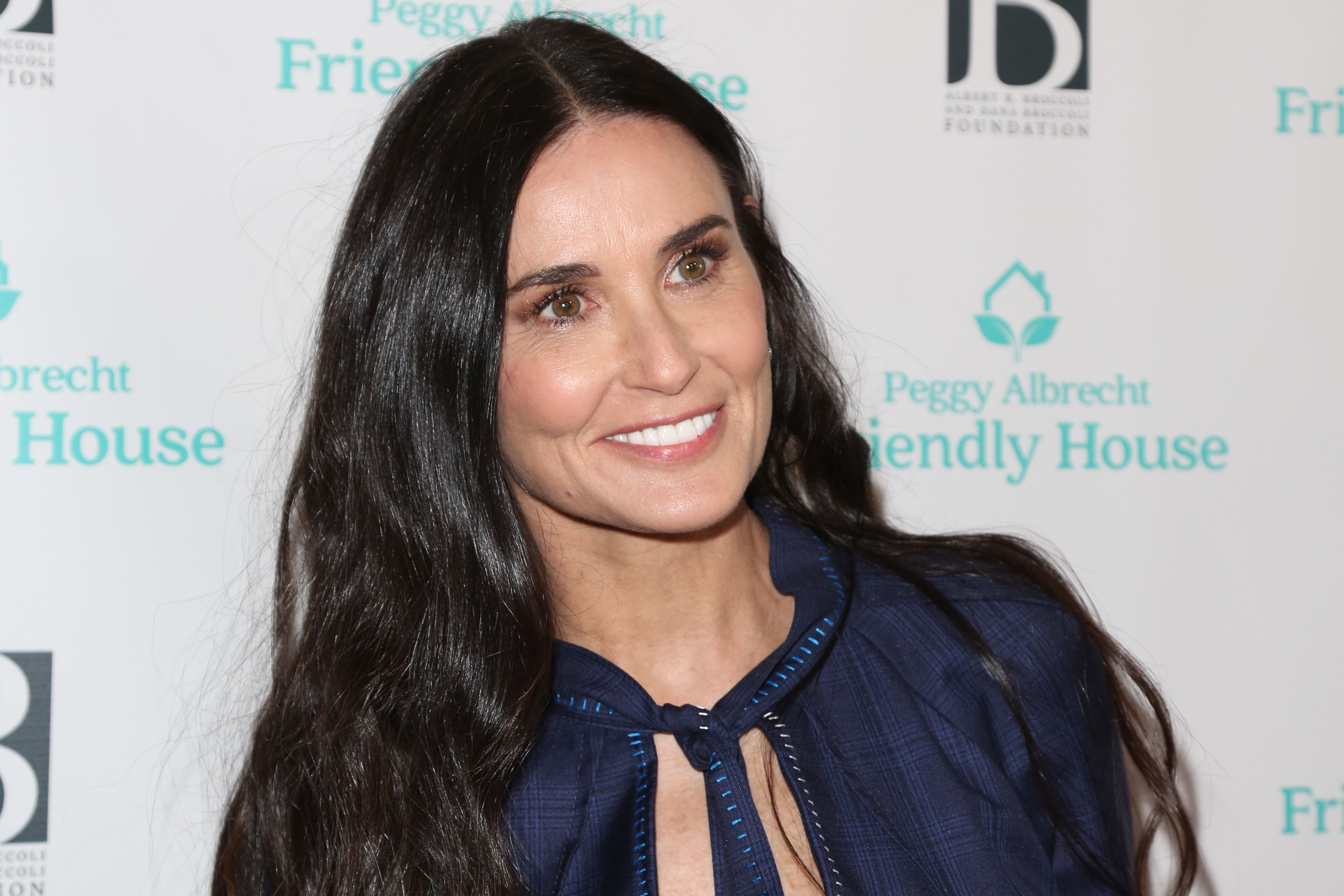 Demi Moore, 60, Shows Off Abs in See-Through Dress