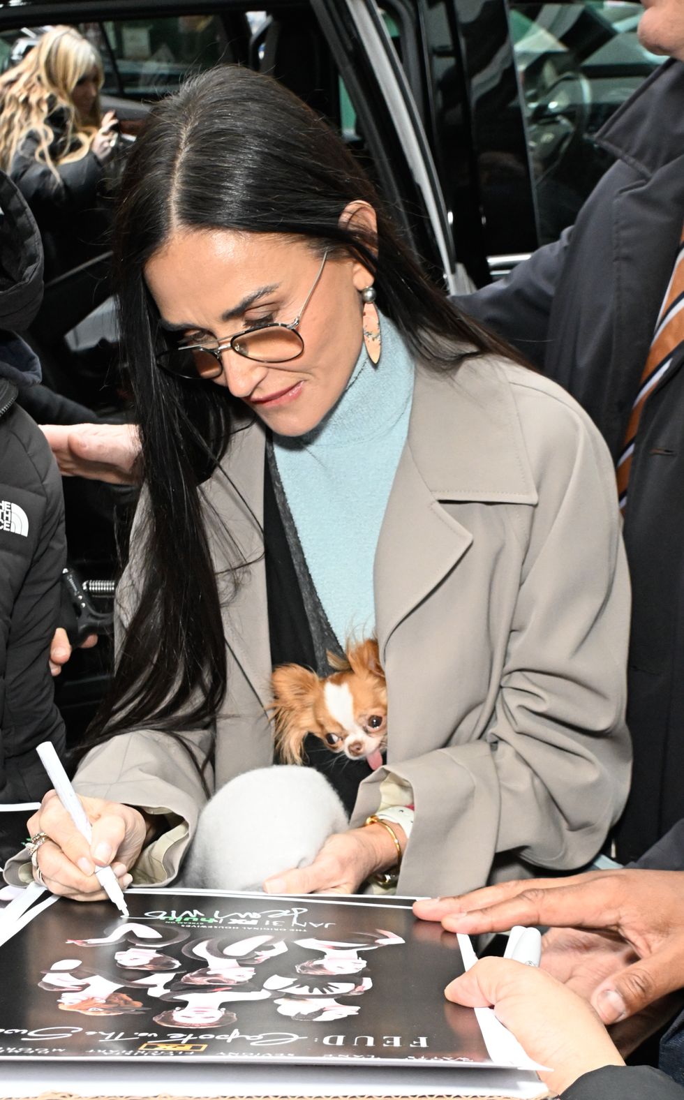 demi moore in new york city january 22, 2024