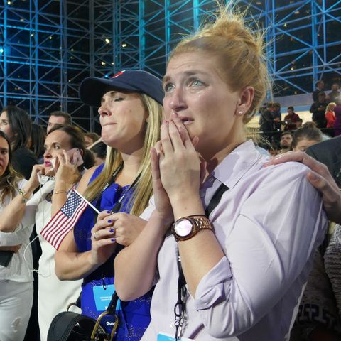 clinton supporters' sorrow over trump's victory on us presidential election