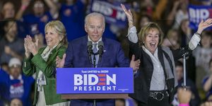 presidential candidate joe biden holds super tuesday night campaign event in los angeles