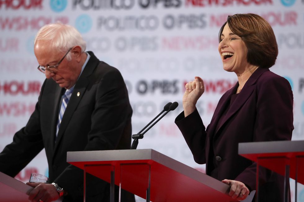 Senators Bernie Sanders and Amy Klobuchar