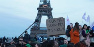 women's rights rally in paris