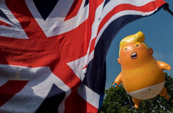 Protests Against Donald Trump's Visit Take Place Across The UK