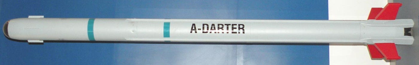 denel a darter short range air to air missile