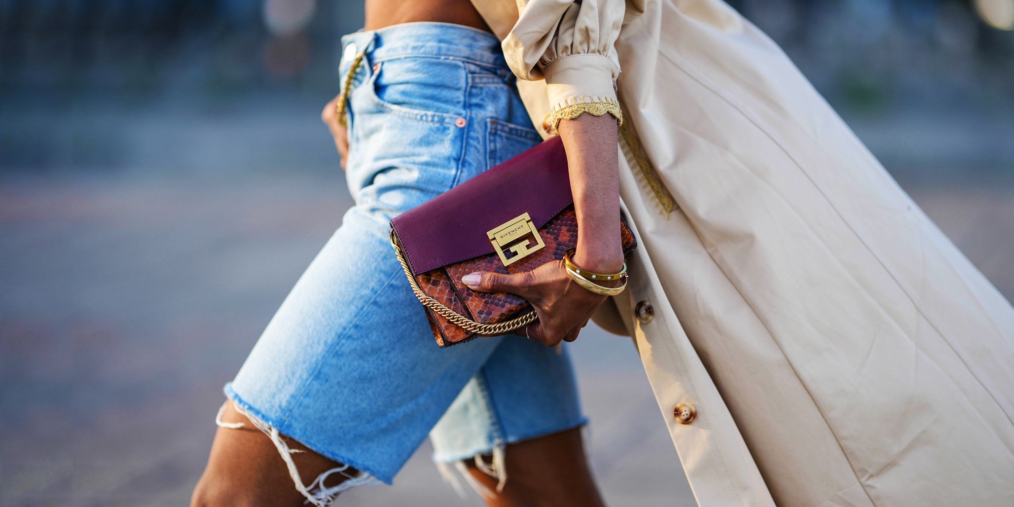 Bleached Denim Shorts - Women - Ready-to-Wear