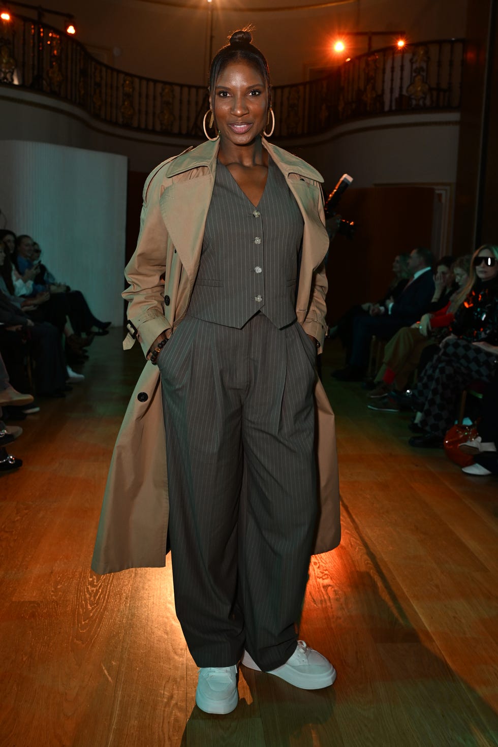 leblon london runway aw24 showcase front row lfw february 2024 dame denise lewis