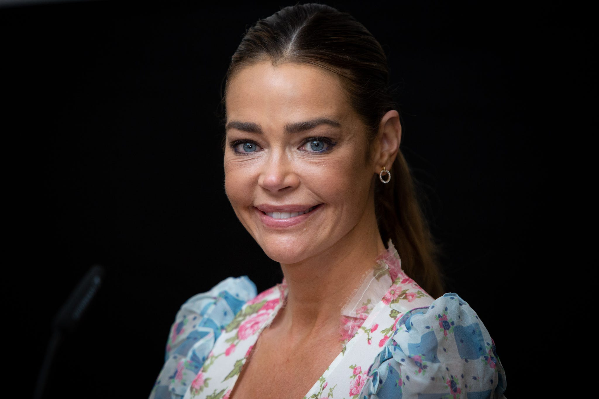 madrid, spain   october 26 us actress denise richards attends glow  darkness photocall at the westin palace hotel on october 26, 2020 in madrid, spain photo by pablo cuadrawireimage