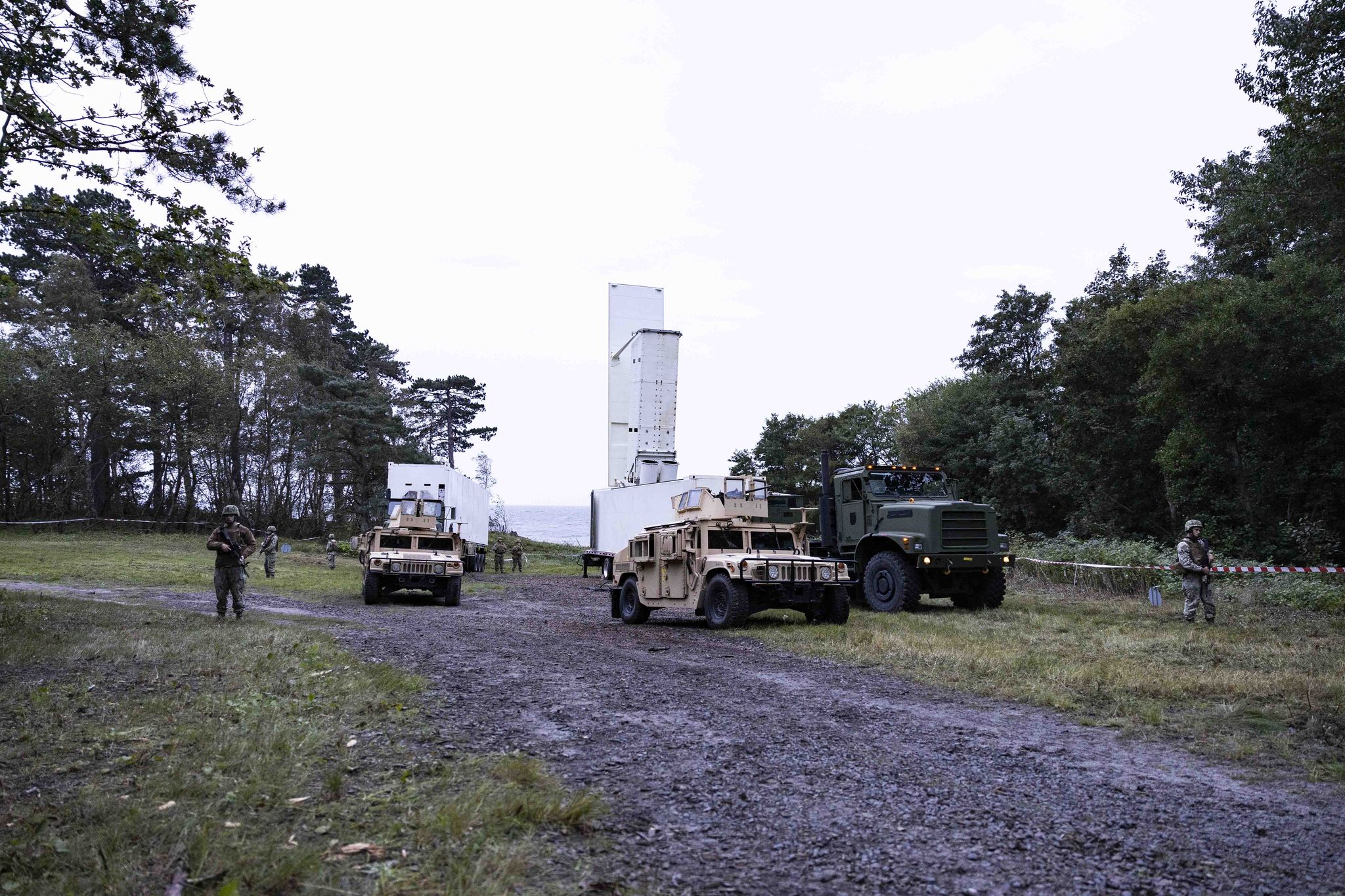230920 n pi330 1179 ronne, denmark september 20, 2023 seabees, assigned to naval mobile construction battalion 133 nmcb 133, test two containerized sm 6 missile launchers in ronne, denmark, september 20, 2023 us naval forces europe africaus 6th fleet conducts the full spectrum of joint and naval operations, often in concert with allied and interagency partners, in order to advance us national interests and security and stability in europe and africa us navy photo by mass communication specialist 2nd class andrew waters