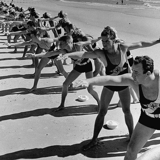 lifeguard training on beach photo by george kargergetty images