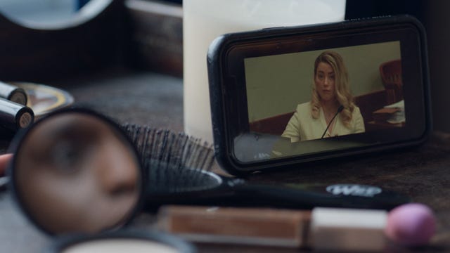 depp v heard amber heard in depp v heard cr courtesy of netflix © 2023