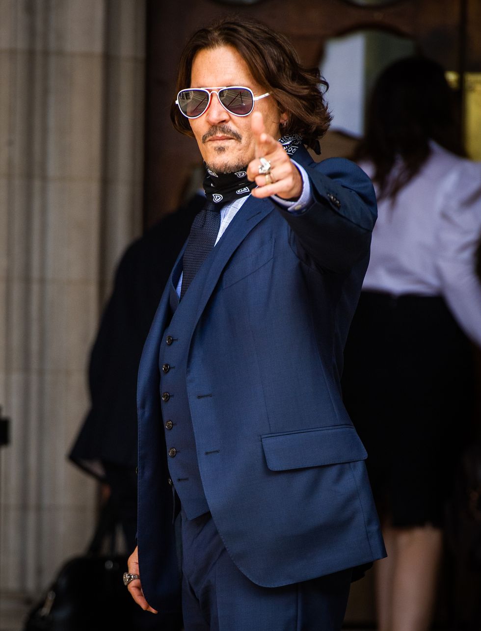 london, england july 14 johnny depp arrives at the royal courts of justice, strand on july 14, 2020 in london, england the american actor johnny depp is taking news group newspapers, publishers of the sun, to court over allegations that he was violent towards his ex wife, amber heard, 34 photo by samir husseingetty images