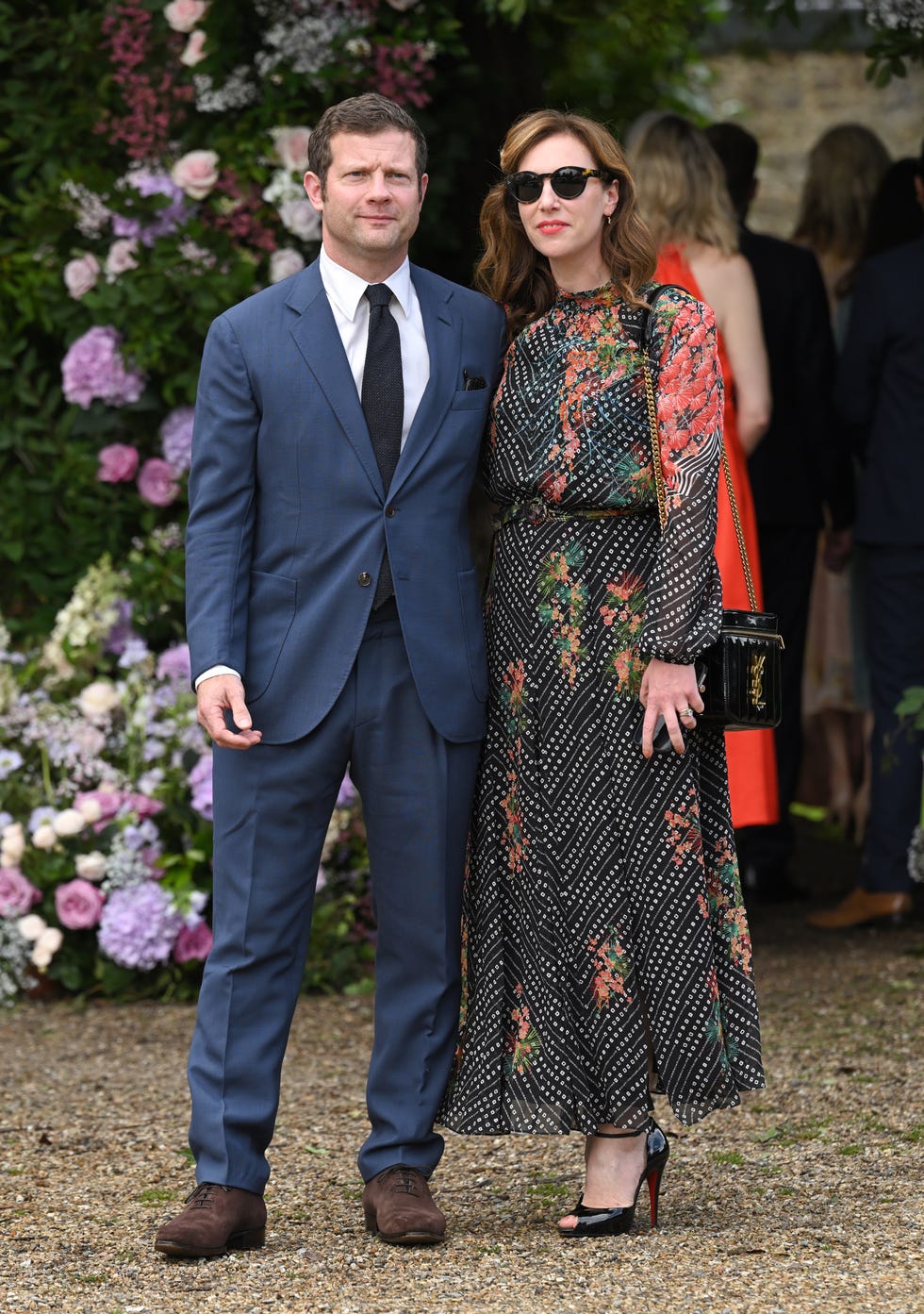 dermot o'leary and dee koppang attend wedding of ant mcpartlin