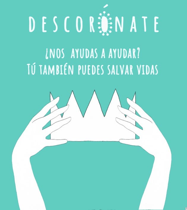 Imagen de la campaña 'Descorónate' creada por Sara Sálamo e Isco Alarcón para luchar contra el coronavirus.