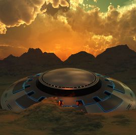 desert crash site of ufo
