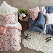 Bedding, Pillow, Furniture, Textile, Cushion, Room, Linens, Outerwear, Design, Pattern, 