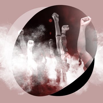 collage of fists raised up with smoke shrouding them collage of fists raised up with smoke shrouding them