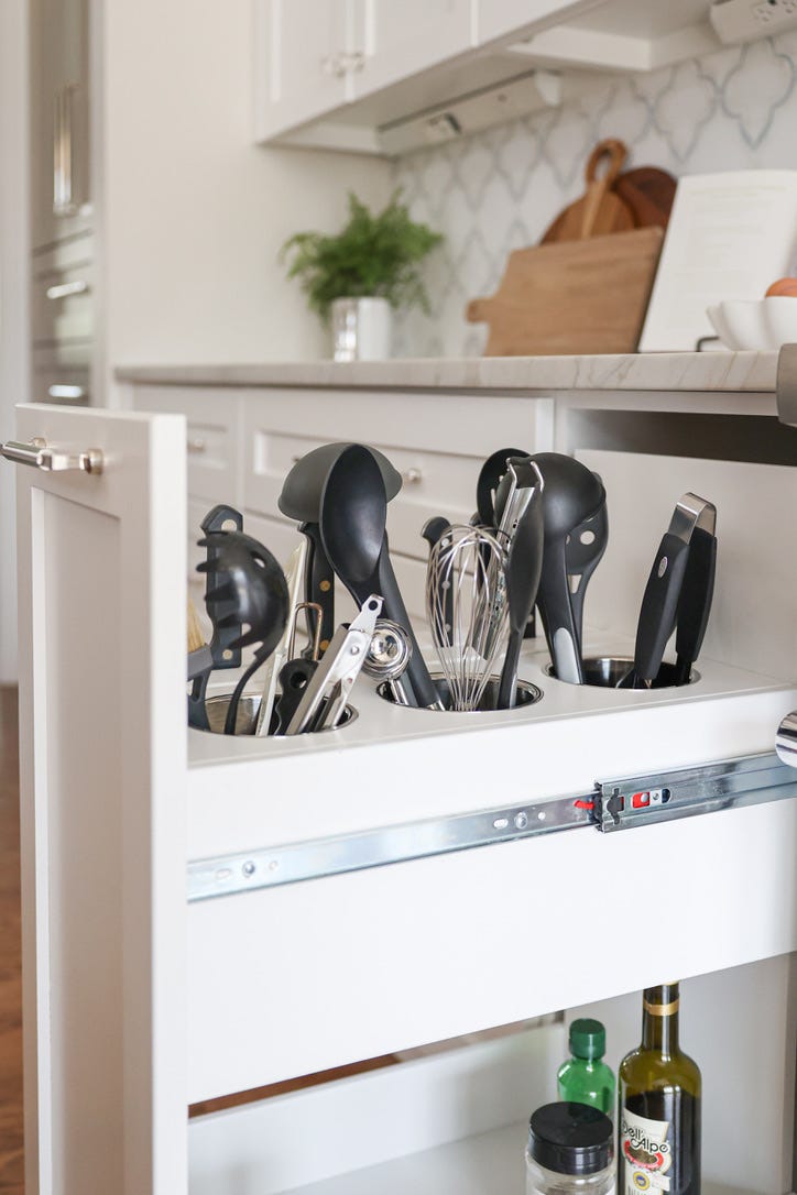 kitchen utensils in drawer