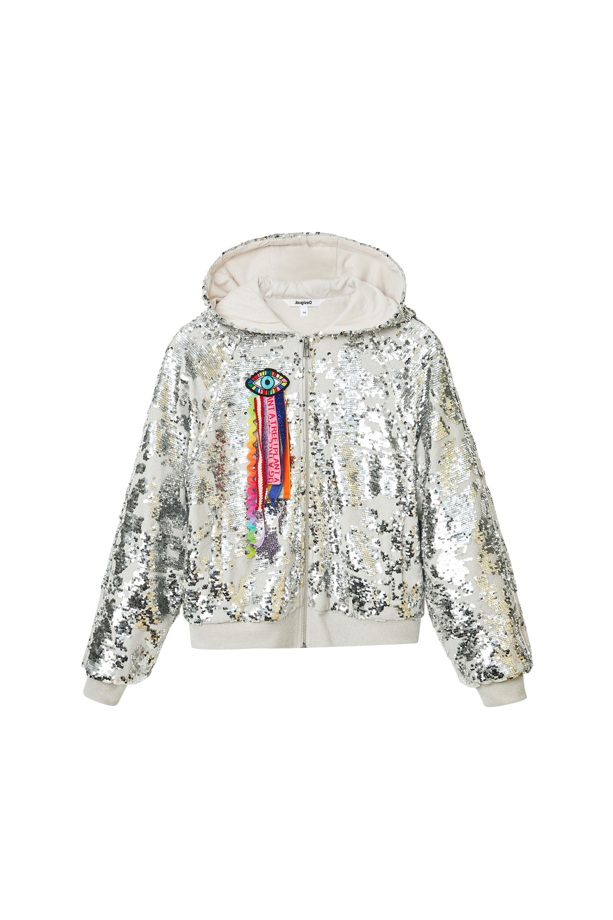 Desigual×Johnson HartigスパンコールフーディーＬサイズ Desigual×Johnson Hartig スパンコール フーディー XL