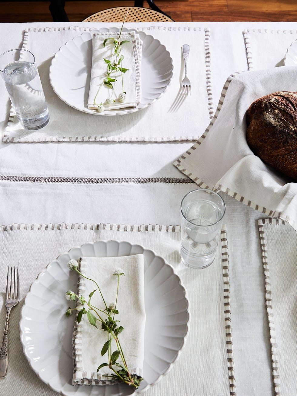 Home, Decor, Thanksgiving a table with plates and glasses