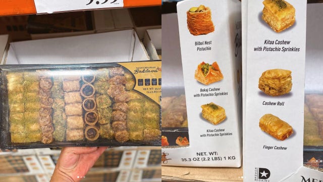 tray of baklava from costco