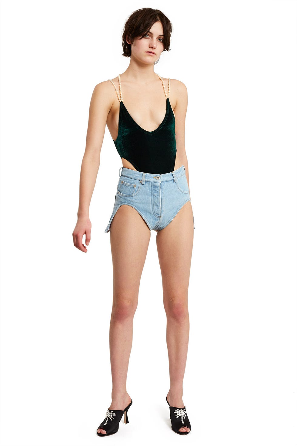 Clothing, Shoulder, Waist, Neck, Shorts, camisoles, Denim, Leg, Undergarment, Photo shoot, 