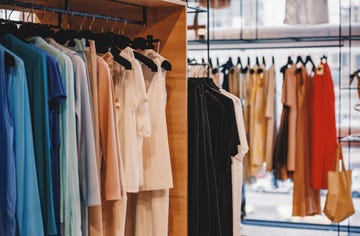 detail of a women clothing store