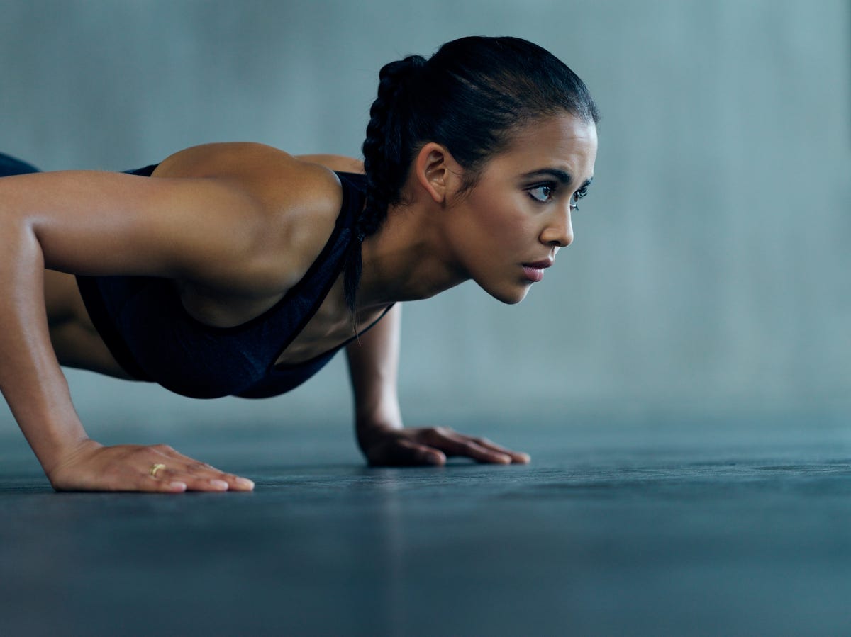 determined to reach her fitness goals