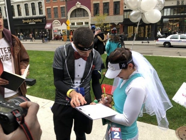 detroit marathon marriage