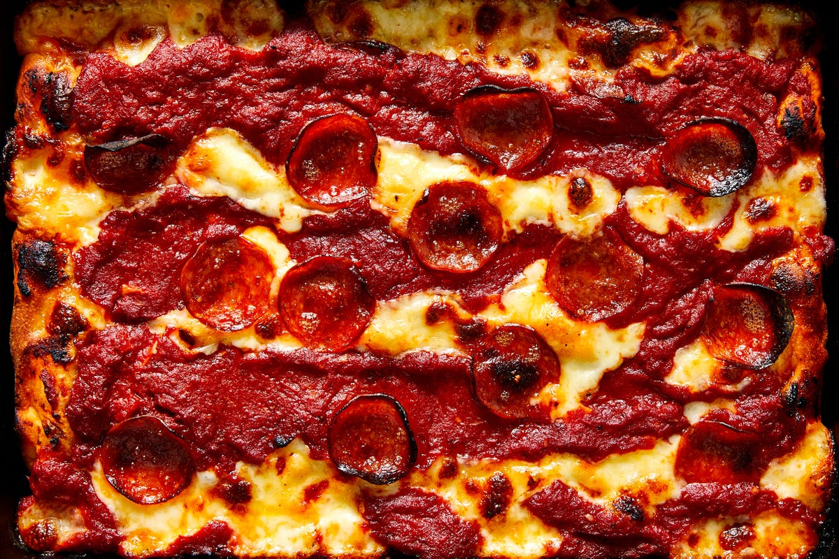 preview for Skip Going Out—You Can Make Cheesy Detroit-Style Pizza Right At Home