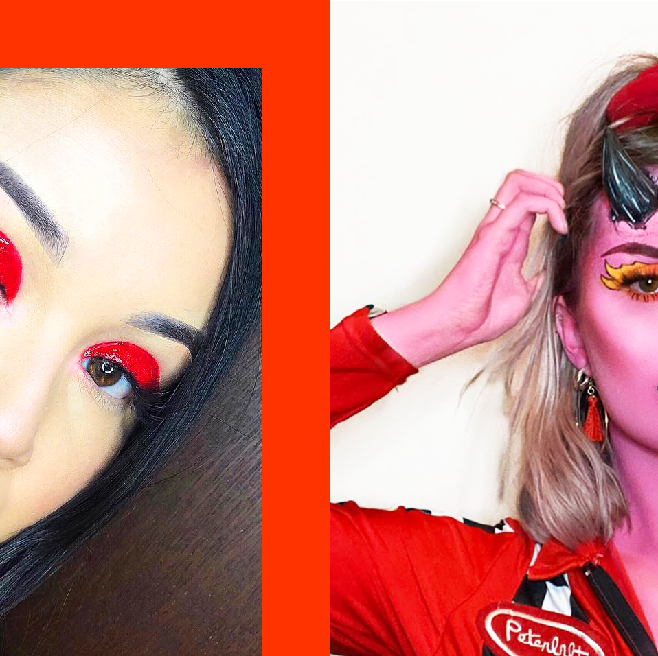 lipstick face demon costume