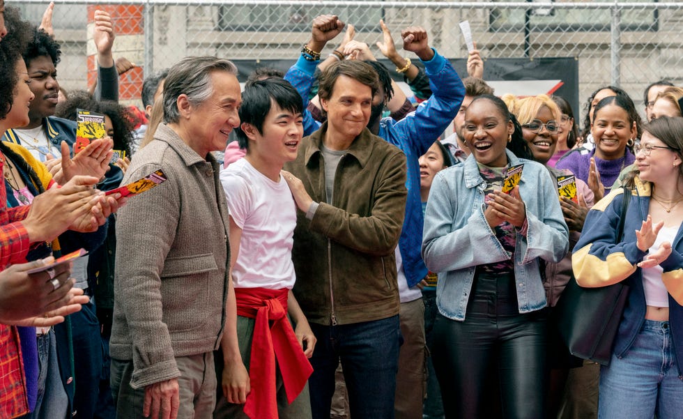 Ben Wang, Jackie Chan en Ralph Macchio in 'Karate Kid: Legends'