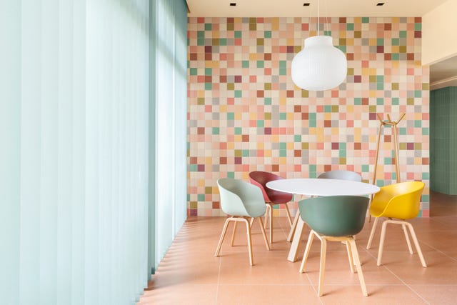 A Colorful Canteen in a Five Star Tuscan Resort | Elle Decor